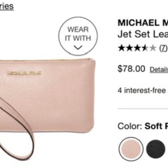 New never used Michael Kors leather wristlet - Picture 7 of 7